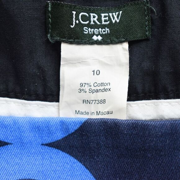 J.CREW Women's Cotton Blend Geometric Print Mini Skirt Size 10 - Picture 5 of 7